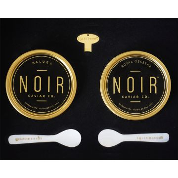 NOIR Caviar Royal Ossetra & Kaluga Gift Set, 125g Twins